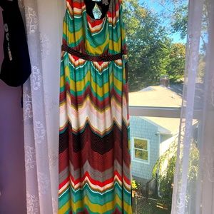 long multicolored maxi dress